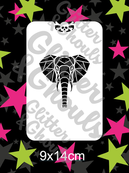 422 - Geo Elephant for Airbrush Tattoos (Kid's size)